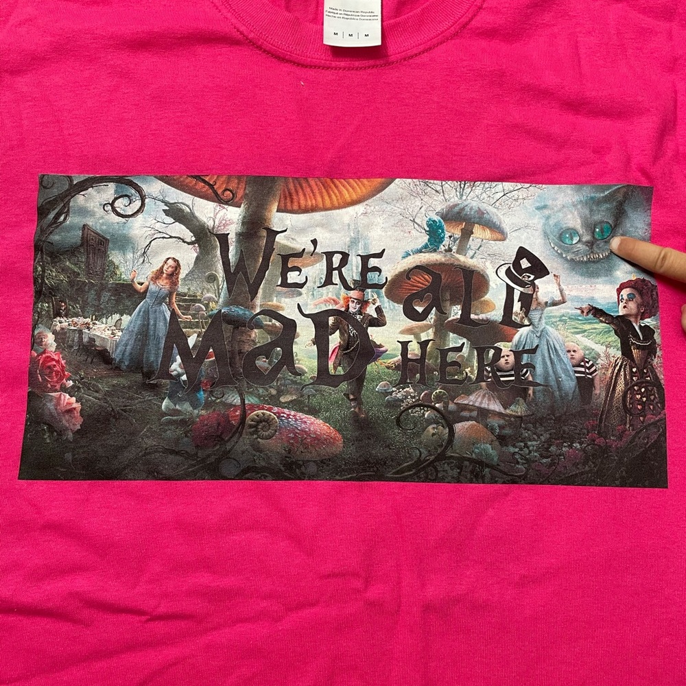 Alice In Wonderland Hot Pink T-shirt